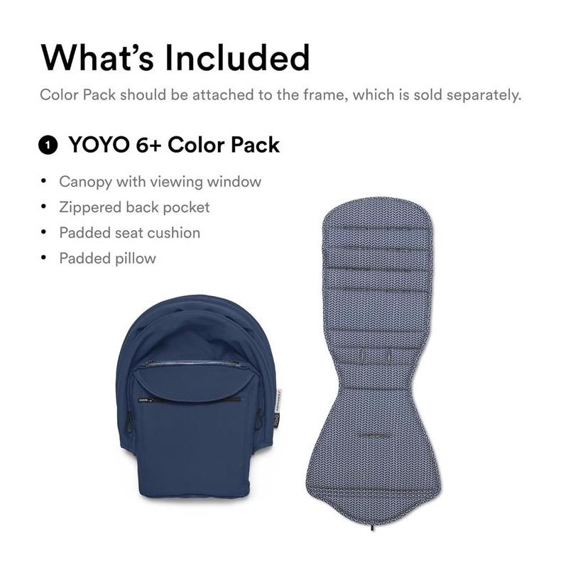Stokke - Yoyo³ Stroller Bundle, Black And White Frame & Air France 6+ Color Pack