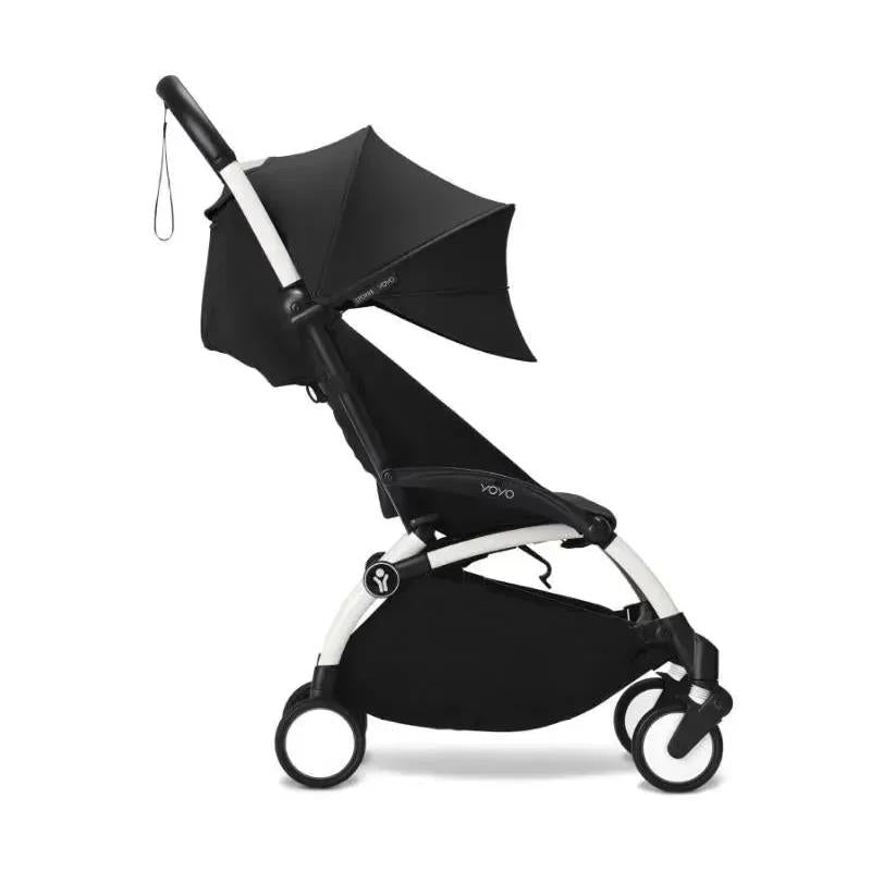Stokke - Yoyo³ Stroller Bundle, Black And White Frame | Black 6+ Color Pack | Black Newborn Pack