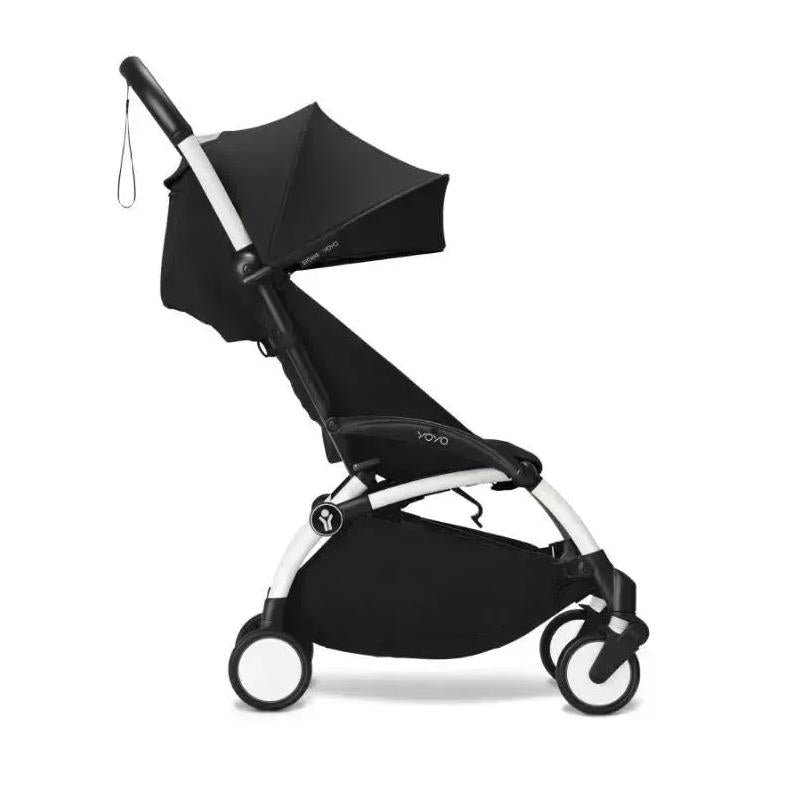 Stokke - Yoyo³ Stroller Bundle, Black And White Frame | Black 6+ Color Pack | Black Newborn Pack