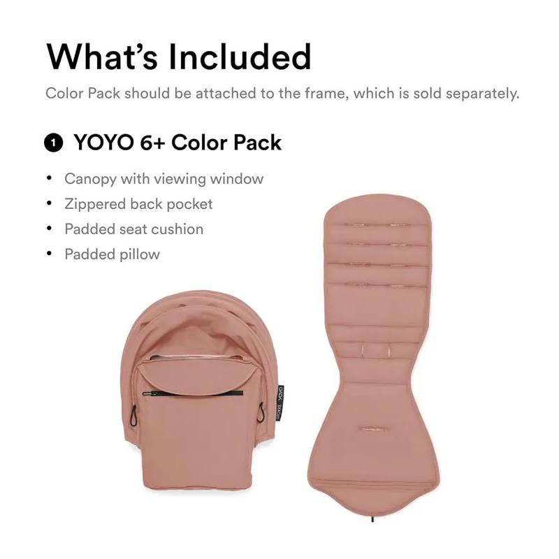 Stokke - Yoyo³ Stroller Bundle, Black And White Frame & Ginger 6+ Color Pack
