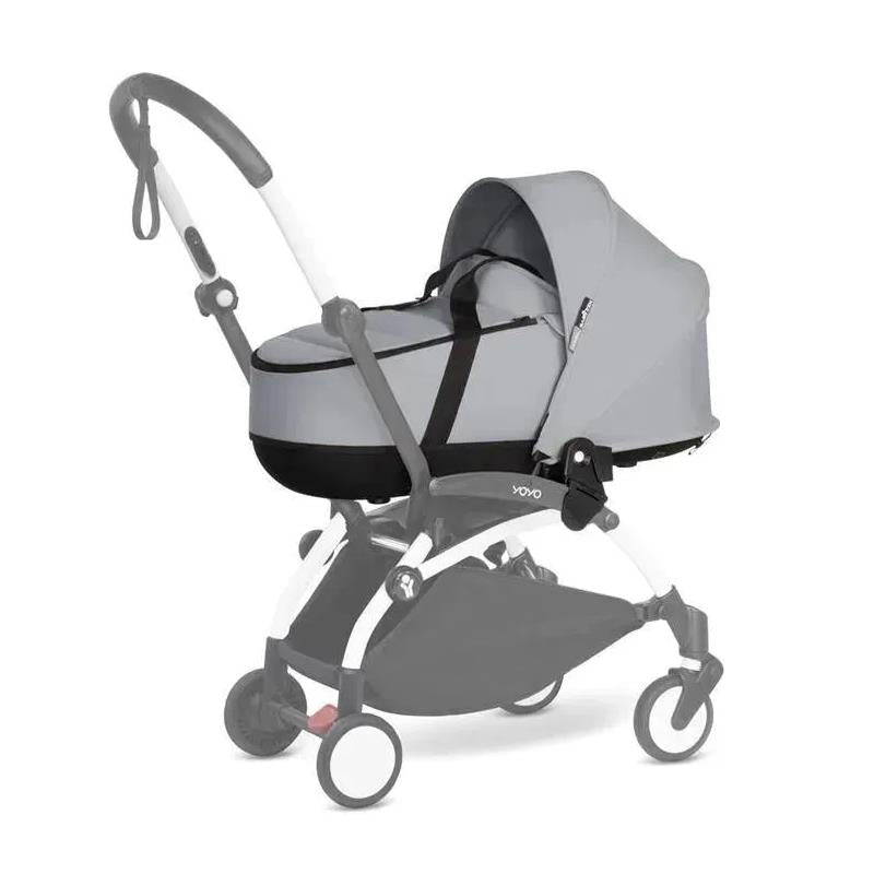 Stokke - Yoyo³ Stroller Bundle, Black Frame | Stone 6+ Color Pack | Stone Bassinet