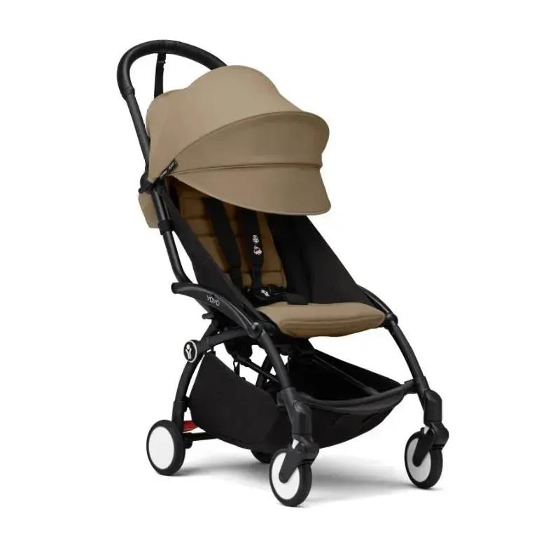 Stokke - Yoyo³ Stroller Bundle, Black Frame | Toffee 6+ Color Pack | Toffee Newborn Pack