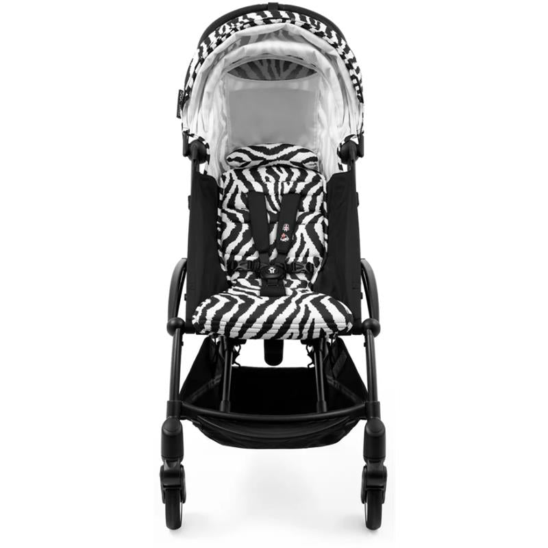 Stokke - Yoyo³ Stroller Bundle, Black Frame & Zebra 6+ Color Pack