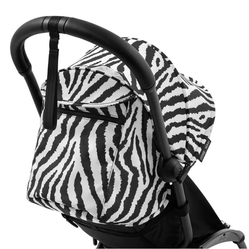 Stokke - Yoyo³ Stroller Bundle, Black Frame & Zebra 6+ Color Pack