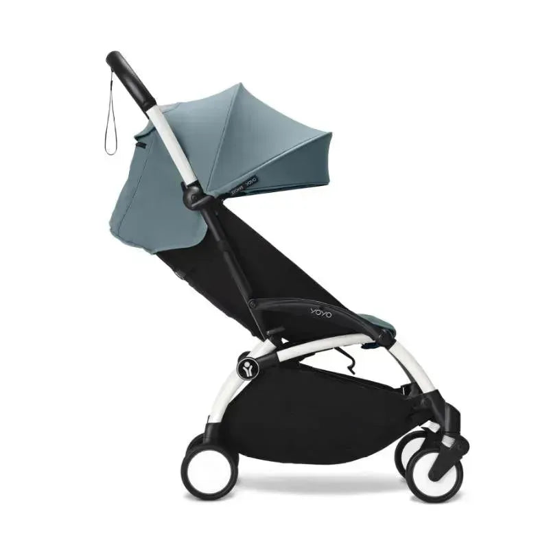 Stokke - Yoyo³ Stroller White Frame Bundle 6+, Aqua