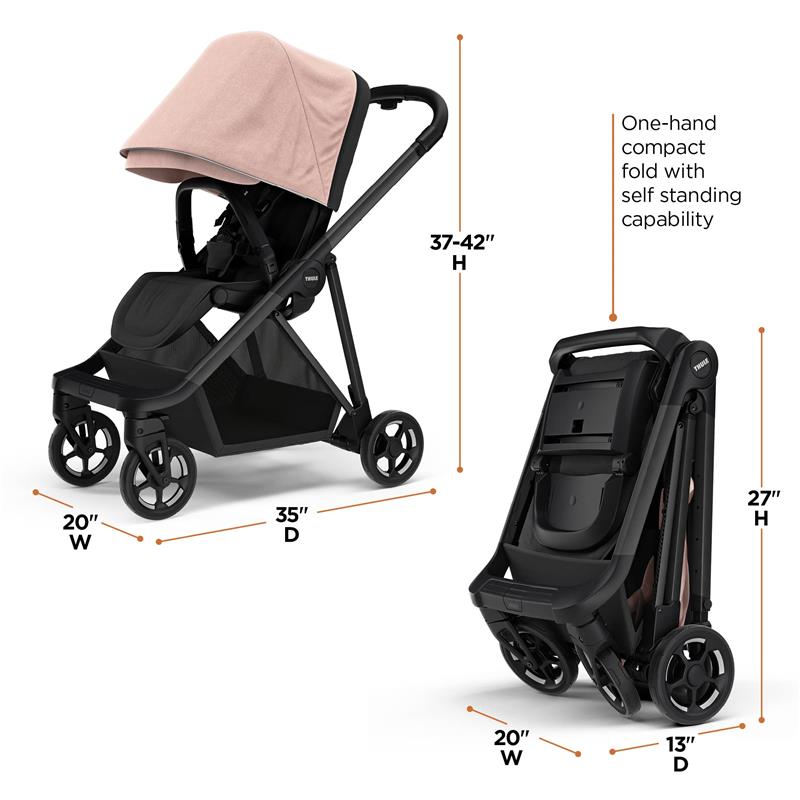 Thule - Shine Baby Stroller, Misty Rose