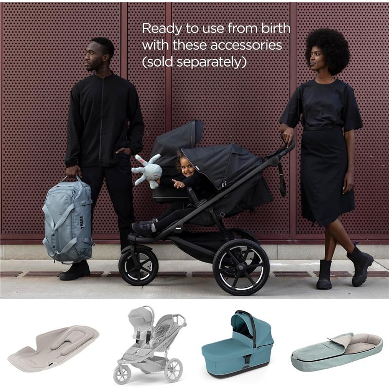 Thule - Urban Glide 3 Double Child All-Terrain Stroller, Black