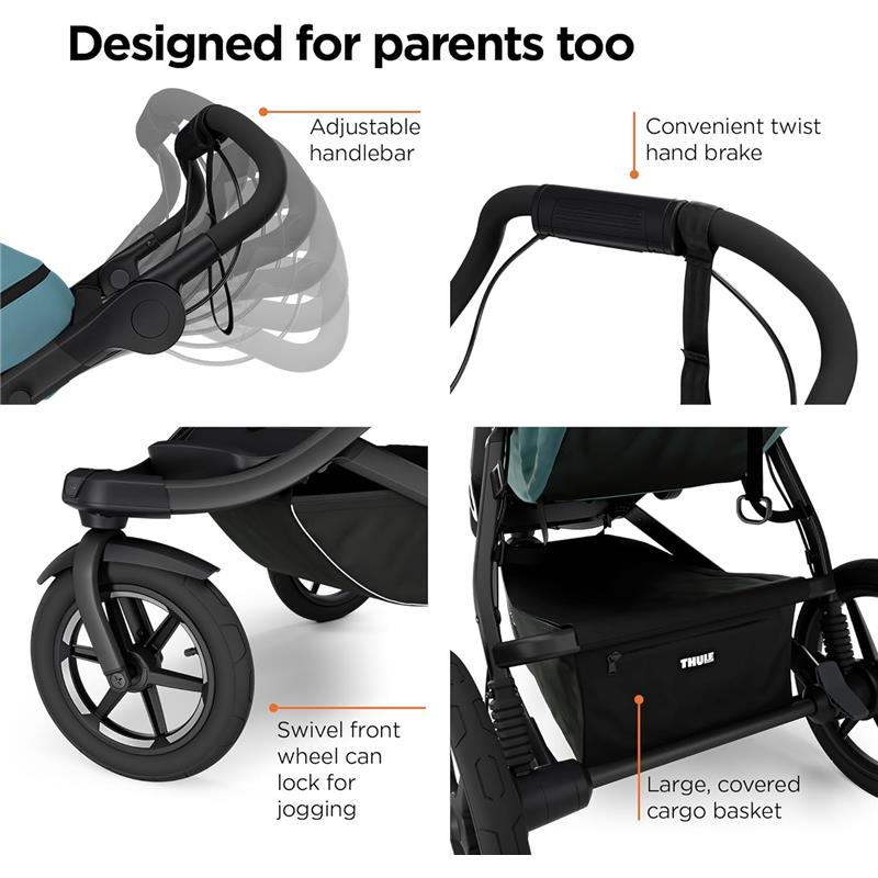 Thule - Urban Glide 3 Single Child All-Terrain Stroller, Blue