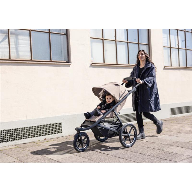 Thule - Urban Glide 3 Single Jogging Stroller + Cup Holder, Tinted Taupe (Brixy Exclusive)