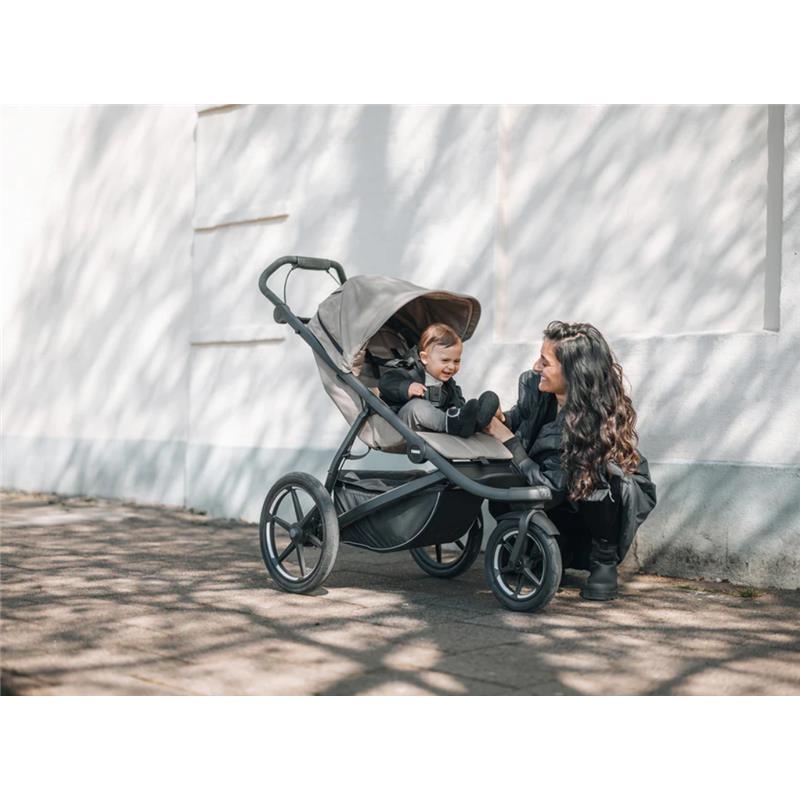 Thule - Urban Glide 3 Single Jogging Stroller + Cup Holder, Tinted Taupe (Brixy Exclusive)