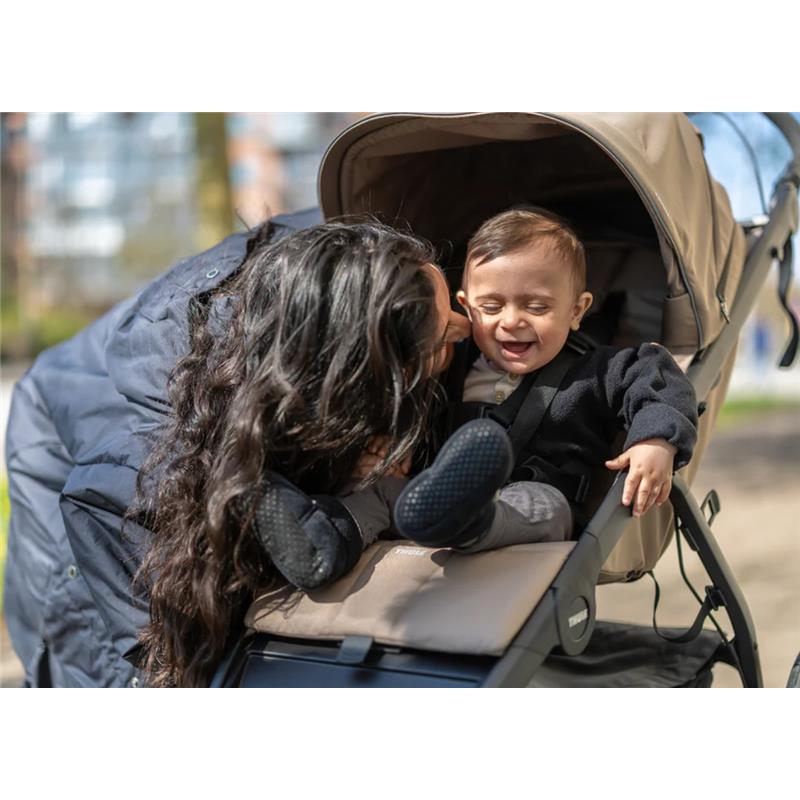 Thule - Urban Glide 3 Single Jogging Stroller + Cup Holder, Tinted Taupe (Brixy Exclusive)