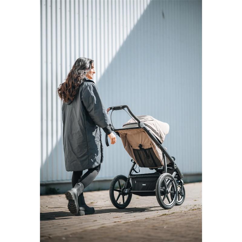 Thule - Urban Glide 3 Single Jogging Stroller + Cup Holder, Tinted Taupe (Brixy Exclusive)