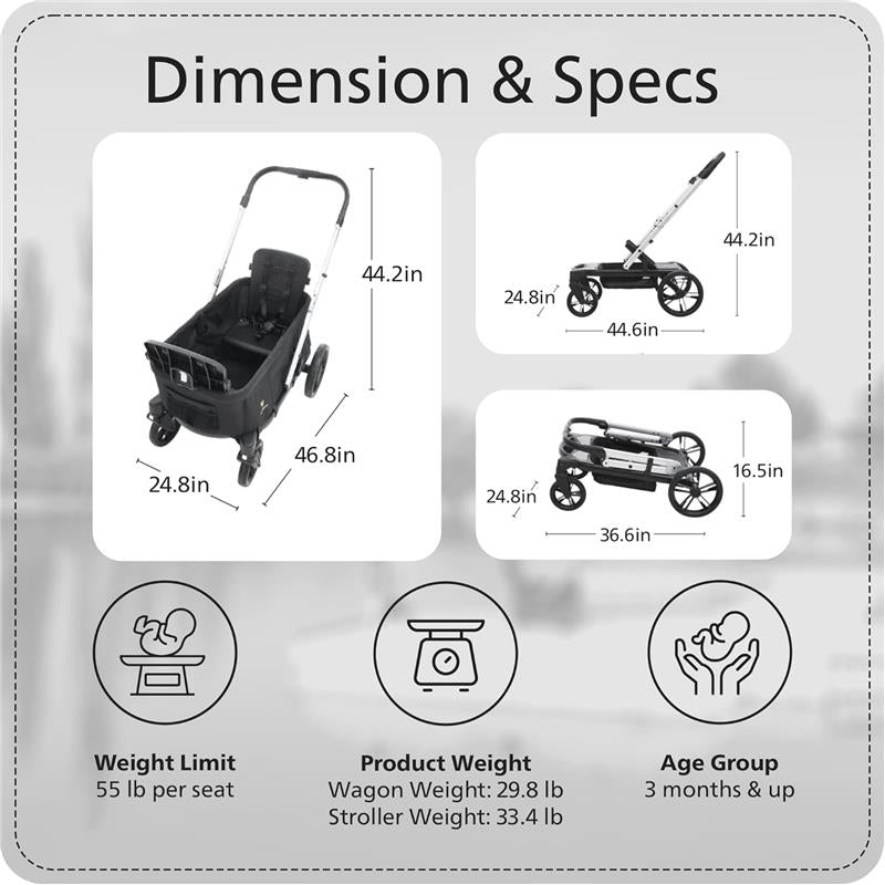Unilove - Trio Trolly Wagon with Stroller Accessories