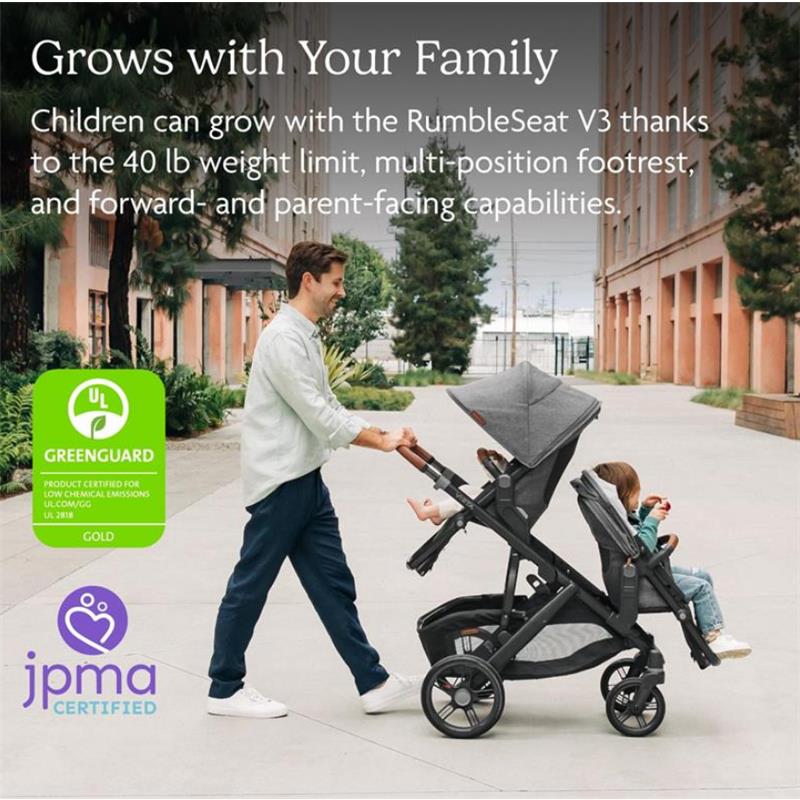 Uppababy - Callum Vista V3 Stroller | Callum Rumbleseat | Upper Adapters