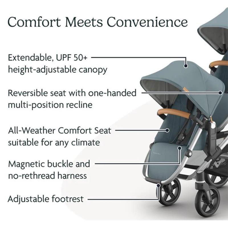 Uppababy - Callum Vista V3 Stroller | Callum Rumbleseat | Upper Adapters