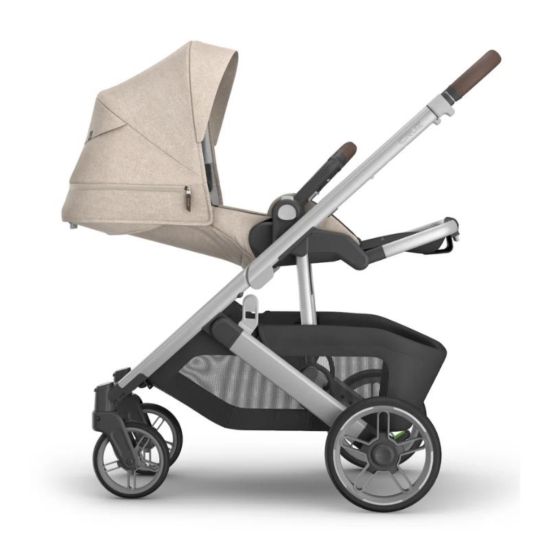 Uppababy - Cruz V3 Stroller Declan (Oat Mélange/Silver Frame/Chestnut Leather)