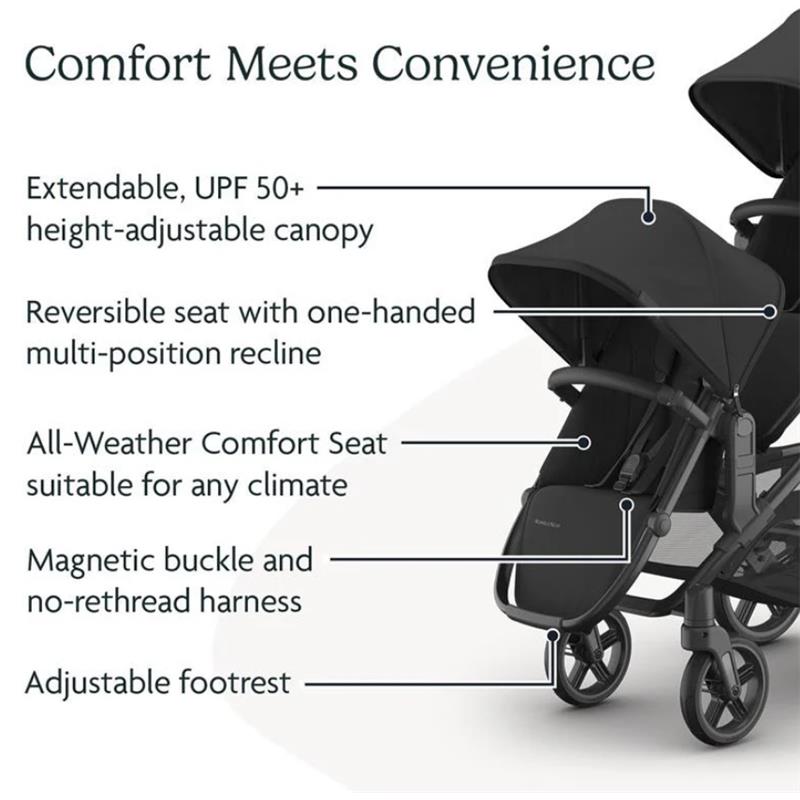 Uppababy - Jake Vista V3 Stroller | Jake Rumbleseat | Upper Adapters