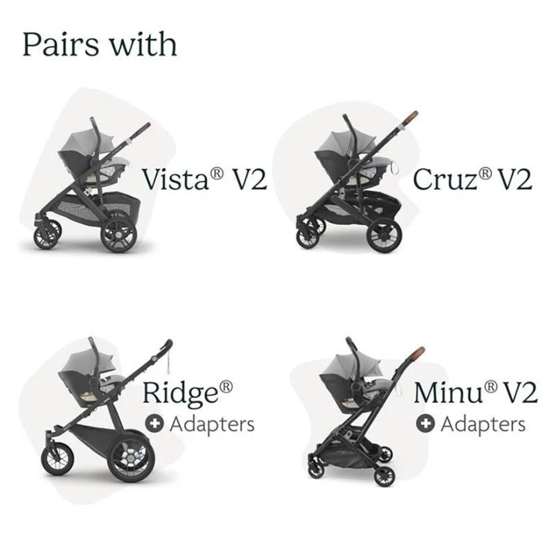 Uppababy - Jake Vista V3 Stroller | Jake Rumbleseat | Upper Adapters