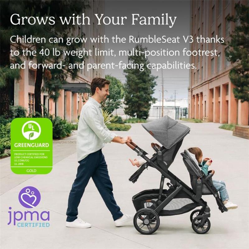 Uppababy - Kenzi Vista V3 Stroller | Kenzi Rumbleseat | Upper Adapters