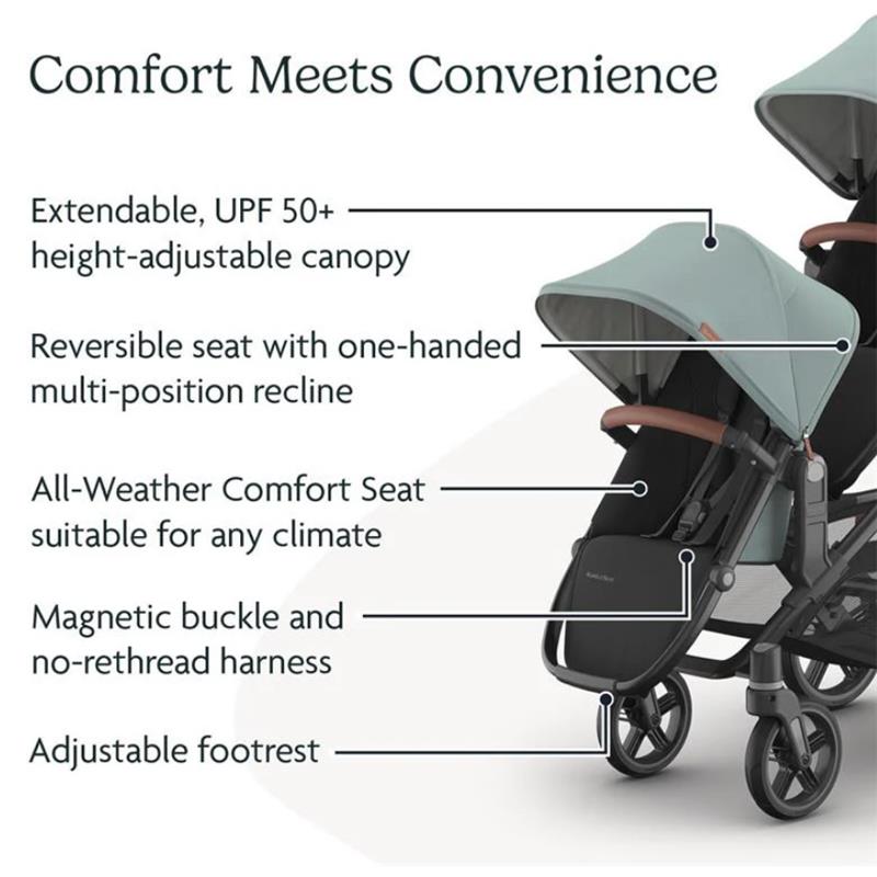 Uppababy - Kenzi Vista V3 Stroller | Kenzi Rumbleseat | Upper Adapters
