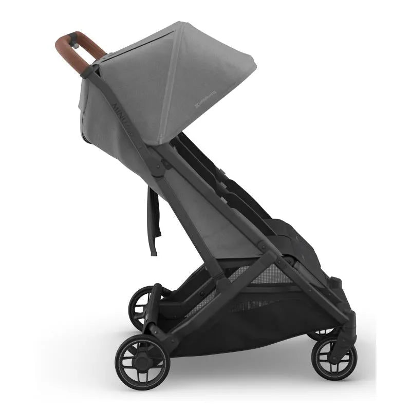 Uppababy - Minu Duo Side By Side Compact Double Stroller, Greyson (Charcoal Mélange/Carbon Frame/Saddle Leather)