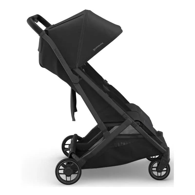 Uppababy - Minu Duo Side By Side Compact Double Stroller, Jake (Charcoal/Carbon Frame/Black Leather)