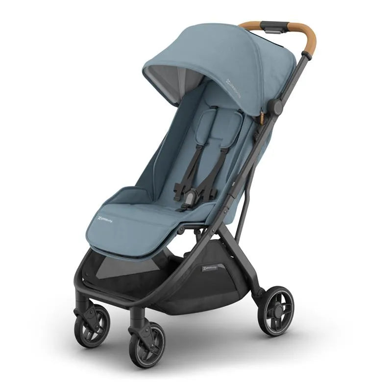 Uppababy - Minu V3 Compact Stroller, Dillan (Stone Blue/Carbon Frame/Sand Leather)