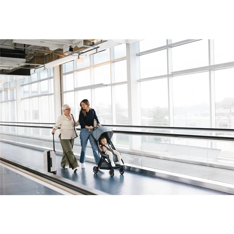 Uppababy - Minu V3 Compact Stroller, Greyson (Charcoal Mélange/Carbon Frame/Saddle Leather)