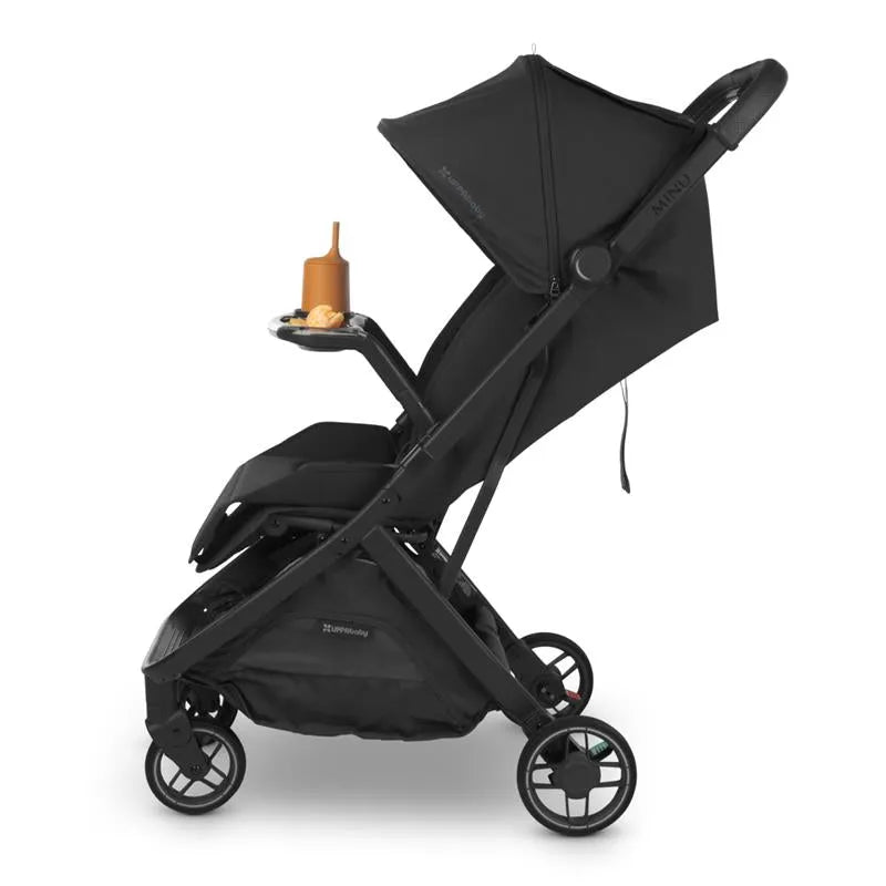 Uppababy - Minu V3 Compact Stroller, Jake (Charcoal/Carbon Frame/Black Leather)