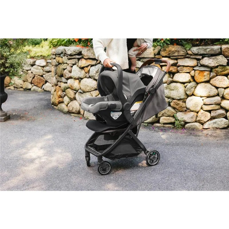 Uppababy - Minu V3 Compact Stroller, Jake (Charcoal/Carbon Frame/Black Leather)