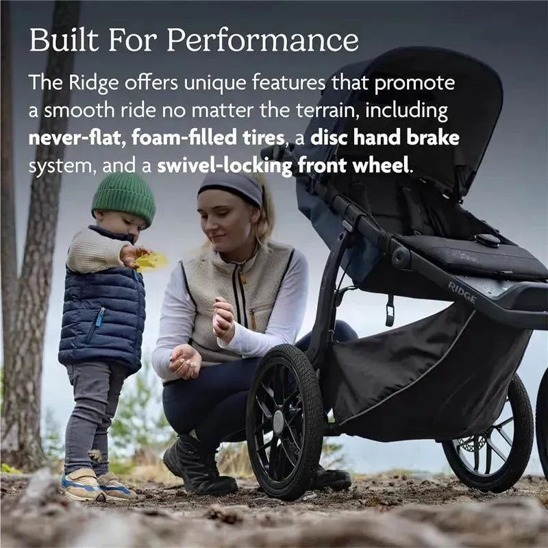 Uppababy - Ridge Jogging Stroller, Gwen (Green Mélange/Carbon Frame)