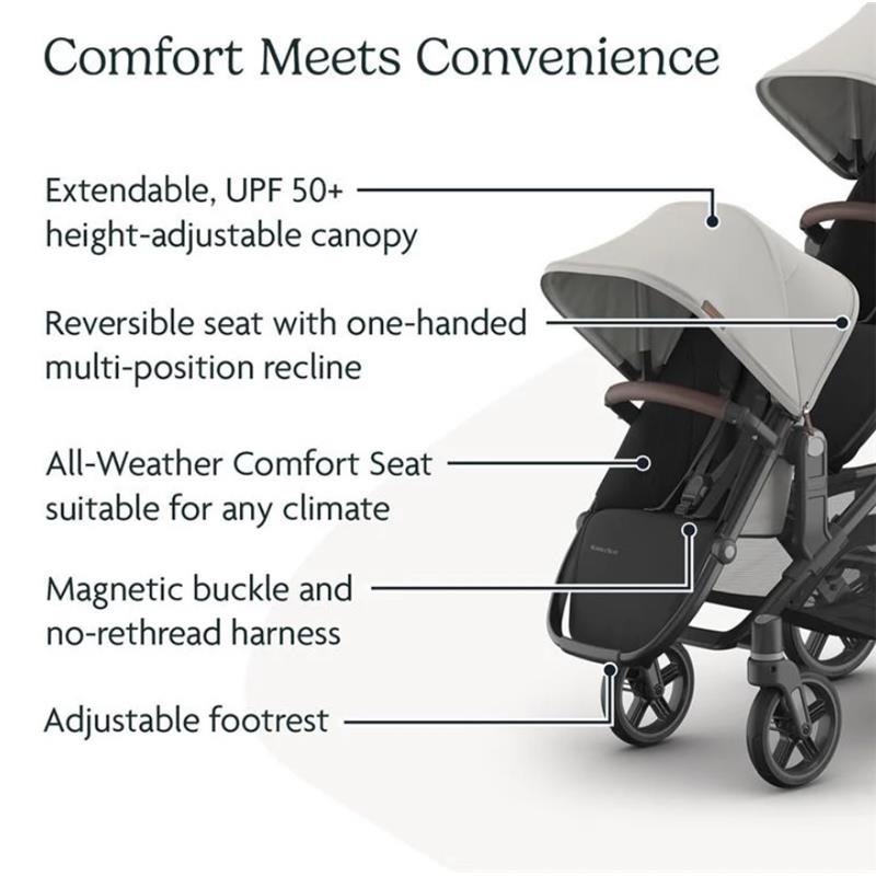 Uppababy - Savannah Vista V3 Stroller | Savannah Rumbleseat | Upper Adapters