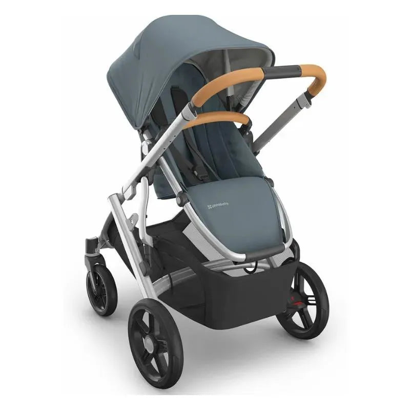 Uppababy - Vista V3 Stroller, Callum (Stone Blue/Silver Frame/Sand Leather)