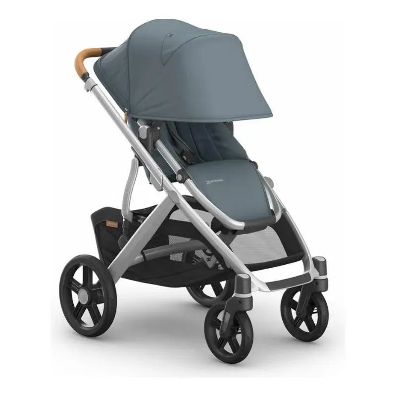 Uppababy - Vista V3 Stroller, Callum (Stone Blue/Silver Frame/Sand Leather)