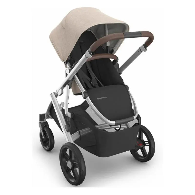 Uppababy - Vista V3 Stroller, Declan (Oat Mélange/Silver Frame/Chestnut Leather)