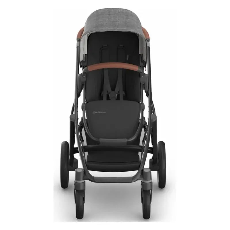 Uppababy - Vista V3 Stroller, Greyson (Charcoal Mélange/Carbon Frame/Saddle Leather)