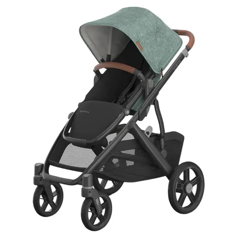 Uppababy - Vista V3 Stroller, Gwen (Green Mélange/Carbon Frame/Saddle Leather)