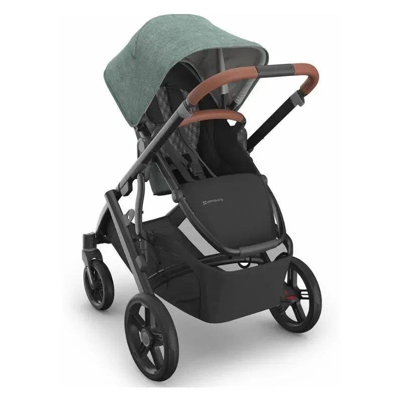Uppababy - Vista V3 Stroller, Gwen (Green Mélange/Carbon Frame/Saddle Leather)