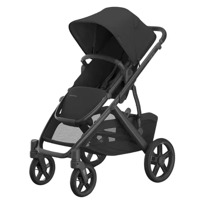 Uppababy - Vista V3 Stroller, Jake (Charcoal/Carbon Frame/Black Leather)