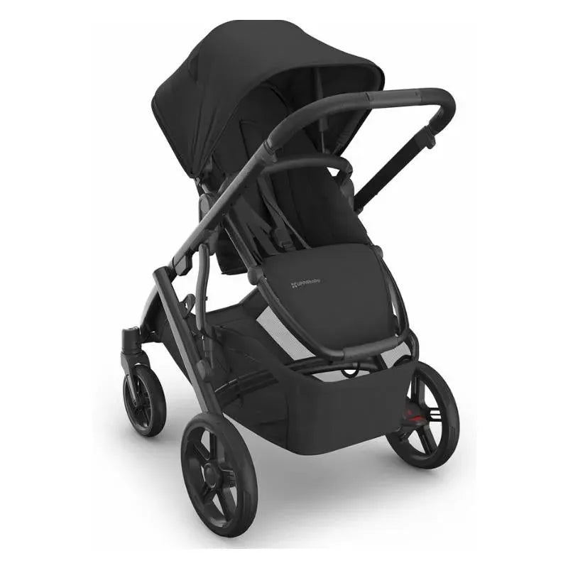 Uppababy - Vista V3 Stroller, Jake (Charcoal/Carbon Frame/Black Leather)