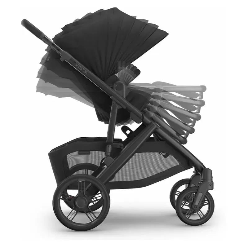 Uppababy - Vista V3 Stroller, Jake (Charcoal/Carbon Frame/Black Leather)