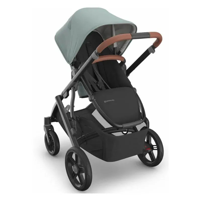 Uppababy - Vista V3 Stroller, Kenzi (Mystic Aqua/Carbon Frame/Saddle Leather)