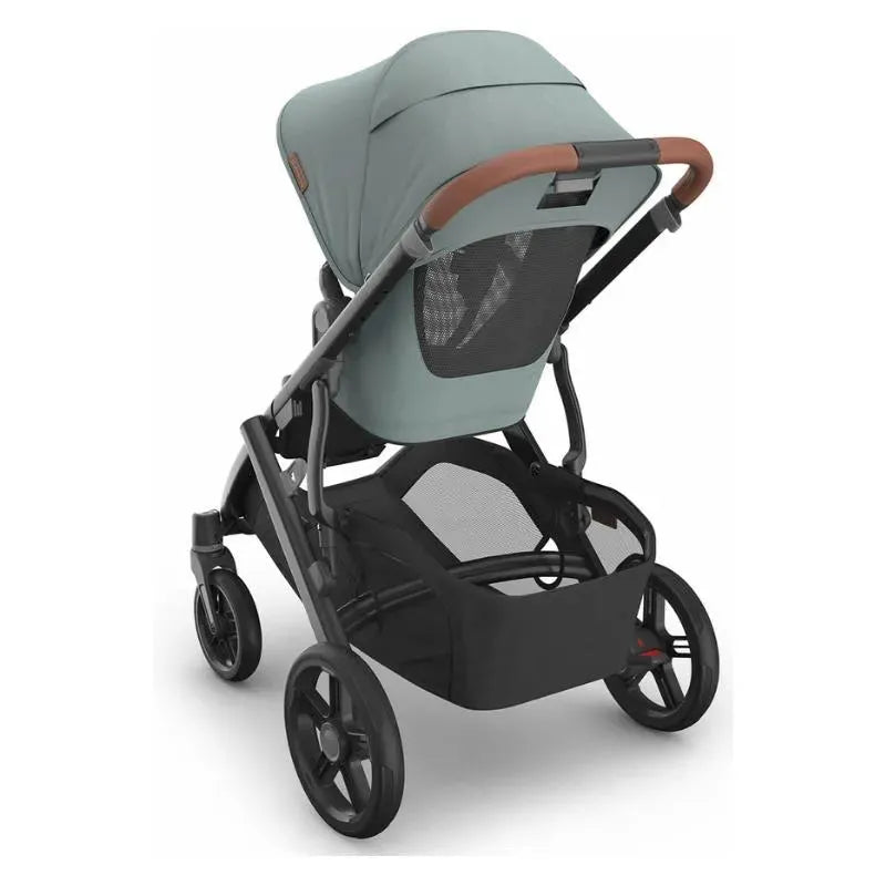 Uppababy - Vista V3 Stroller, Kenzi (Mystic Aqua/Carbon Frame/Saddle Leather)