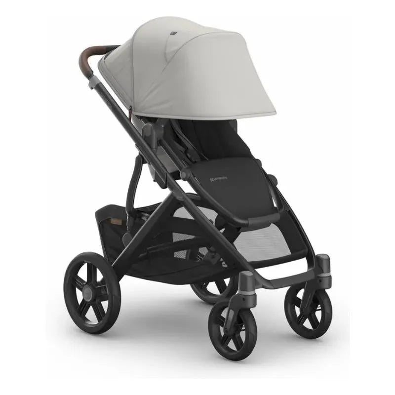 Uppababy - Vista V3 Stroller, Savannah (Pearl Gray Jacquard/Carbon Frame/Chestnut Leather)