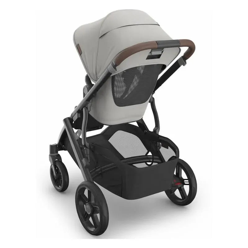 Uppababy - Vista V3 Stroller, Savannah (Pearl Gray Jacquard/Carbon Frame/Chestnut Leather)