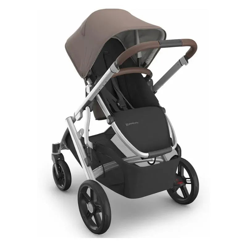Uppababy - Vista V3 Stroller, Theo (Dark Taupe/Silver Frame/Chestnut Leather)