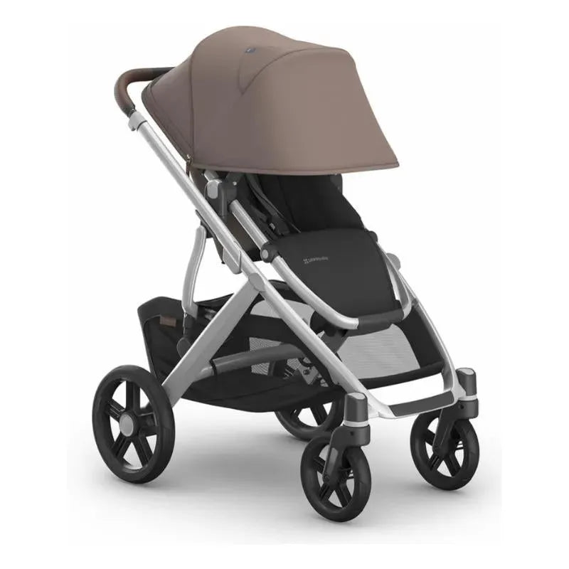 Uppababy - Vista V3 Stroller, Theo (Dark Taupe/Silver Frame/Chestnut Leather)