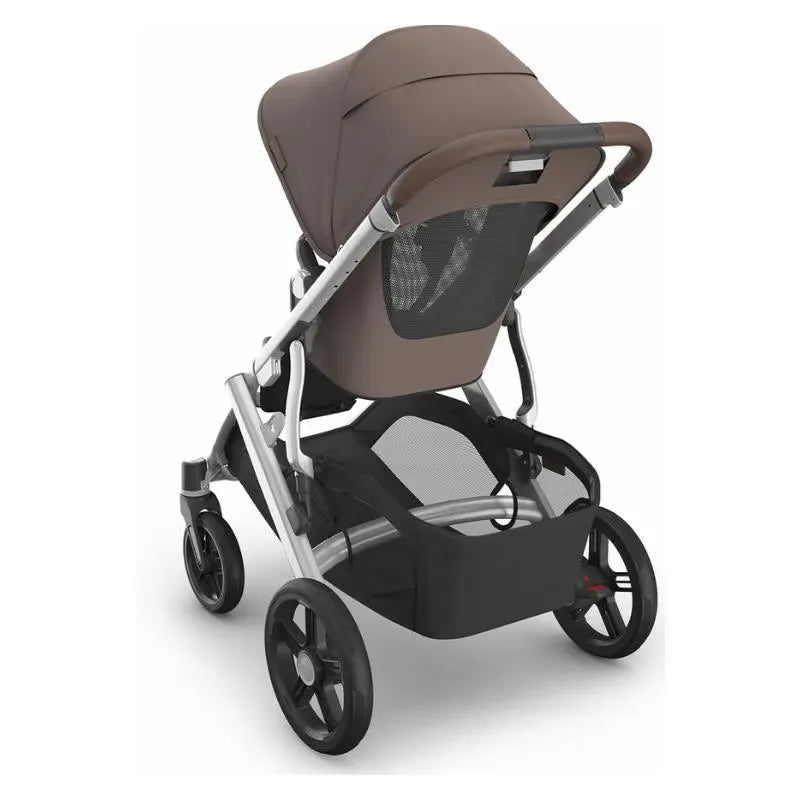 Uppababy - Vista V3 Stroller, Theo (Dark Taupe/Silver Frame/Chestnut Leather)