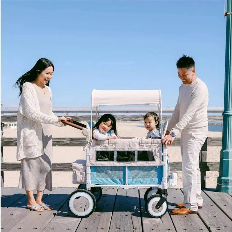 WonderFold - Volkswagon Special Edition Double Stroller Wagon (2 Seater), Bondi Blue